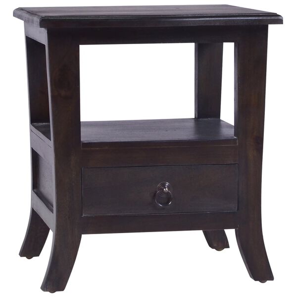 vidaXL Bedside Cabinet Light Black 40x40x45 cm Solid Wood Mahogany