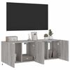 vidaXL TV Wall Cabinets with LED Lights 2 pcs Grey Sonoma 60x35x41 cm