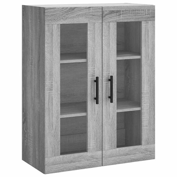 vidaXL Wall Mounted Cabinet Grey Sonoma 69.5x34x90 cm