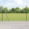 vidaXL Fence with Post Grey 1.5 x 10 m Steel and PVC