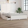 vidaXL Bed Frame without Mattress with Drawers White 140x200 cm (815045+815000)