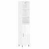 vidaXL Highboard High Gloss White 34,5x34x180 cm Engineered Wood