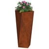 vidaXL Planter Rusty 30 x 30 x 75 cm Weathering Steel