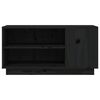 vidaXL TV Cabinet Black 80x35x40.5 cm Solid Wood Pine