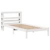 vidaXL Bed Frame without Mattress White 75x190 cm Small Single Solid Wood Pine