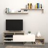 Homemania TV Stand Set Fenice 150x27x45 cm White and Sonoma