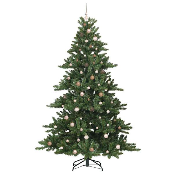 vidaXL Artificial Hinged Christmas Tree Green 240 cm PVC and Steel