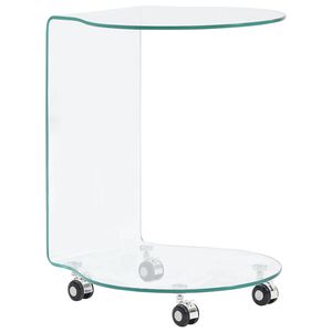 vidaXL Coffee Table 45x40x58 cm Tempered Glass