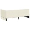 vidaXL Corner Bed Frame with Headboard Cream 90 cm x 200 cm Velvet