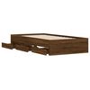 vidaXL Bed Frame with Drawers without Mattress Brown Oak 90x200 cm