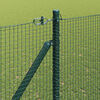 vidaXL Fence Post Green 25 x 1.6 m (16 x 16 mm mesh) Steel and PVC