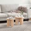 vidaXL Coffee Table 2 pcs Natural Solid Pine wood