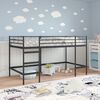 vidaXL Kids'Loft Bed Frame Black 99.5 x 200 cm Steel
