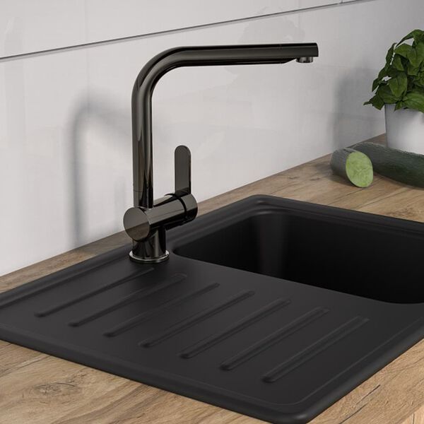 SCH&Uuml;TTE Sink Mixer with High Spout RIO High Gloss Graphite