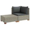 vidaXL 2 pcs Rattan Lounge Set with Cushions GENDT Natural Rattan