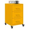 vidaXL Bedside Cabinet Mustard Yellow 36x39x59 cm Steel