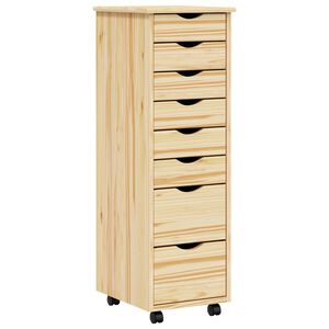 vidaXL Rolling Cabinet with Drawers MOSS 34 x 39 x 103 cm