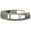 vidaXL Hot Tub Surround Grey Poly Rattan