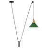 vidaXL Pendant Lamp Height Adjustable E27 Gloss Green &Oslash; 22 cm Metal