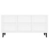 vidaXL TV Cabinet with Metal Legs White 103.5x30x50 cm