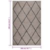 vidaXL Shaggy Rug High Pile Beige and Anthracite 200x290 cm