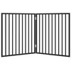 vidaXL Dog Gate Foldable 2 Panels Black 160 cm Poplar Wood