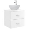 vidaXL Wall-Mounted Sink Vanity White 49.5 x 35 x 63 cm