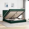 vidaXL Ottoman Bed with Mattresses Dark Green 180x200cm Velvet