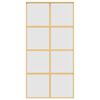 vidaXL Sliding Door Gold 102.5x205 cm Frosted ESG Glass and Aluminium