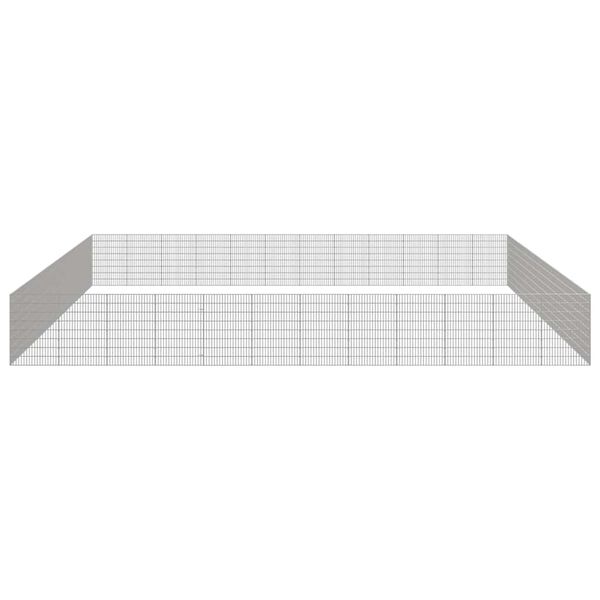 vidaXL Free Range Animal Enclosure 48-Panel 54x80 cm Galvanised Iron