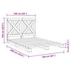 vidaXL Bed Frame without Mattress with Headboard 160x200 cm Solid Wood