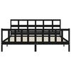 vidaXL Bed Frame without Mattress Black 200x200 cm Solid Wood Pine