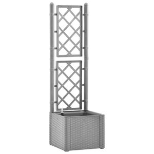 vidaXL Raised Bed | Stone grey | Plastic (PP) | Large
