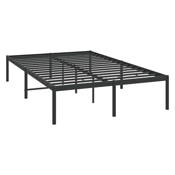 vidaXL Metal Bed Frame without Mattress Black 120x200cm