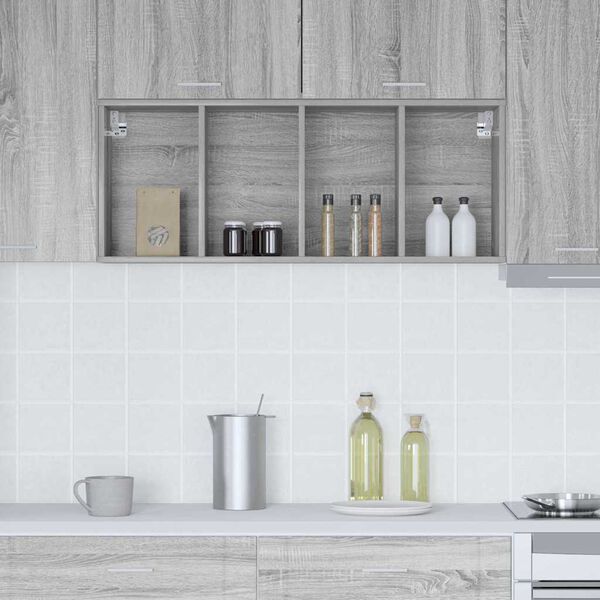 vidaXL Hanging Cabinet Grey Sonoma 40 x 29.5 x 100 cm Engineered Wood
