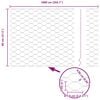 vidaXL Hexagon Fence Silver 0.8 x 10 m Galvanised steel