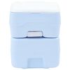 vidaXL Camping Toilet Manual Light Blue and White 41.5 x 36.5 x 42 cm