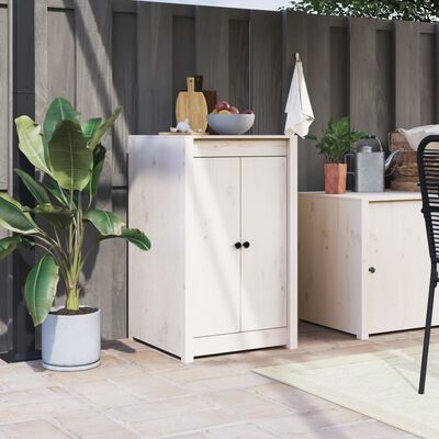 vidaXL Outdoor Kitchen Doors White 50x9x82 cm Solid Wood Pine