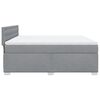 vidaXL Box Spring Bed with Mattress Light Grey 180x200 cm Fabric