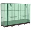 vidaXL Raised Bed with Greenhouse Cover Rattan Look 160x40x123 cm