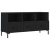 vidaXL TV Cabinet Black 102x36x50 cm Engineered Wood