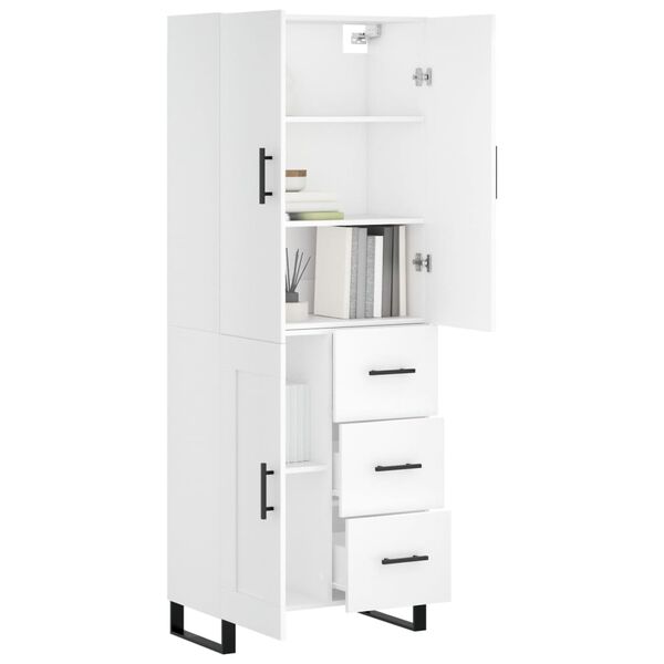 vidaXL Highboard White 69.5x34x180 cm Engineered Wood