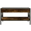 vidaXL Coffee Table with Infinity LED Smoked Oak 70x50x38 cm