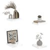 vidaXL Floating Wall Shelves 4 pcs High Gloss White 23x23.5x3.8 cm MDF