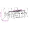 vidaXL 5 Piece Garden Dining Set Solid Wood Acacia and Textilene