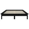 vidaXL Bed Frame without Mattress Black Super King Size Solid Wood