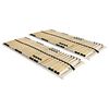 vidaXL Bed Slatted Base | Beige, Black | Beechwood frame, Birch slats
