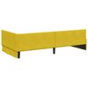 vidaXL Corner Bed Frame with Headboard Yellow 90 cm x 200 cm Velvet