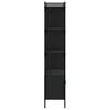vidaXL Bookcase with Doors Black76.5x30x154.5 cm Engineered Wood