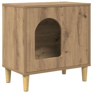 vidaXL Cat House Artisan Oak 51 x 30 x 52 cm Engineered Wood